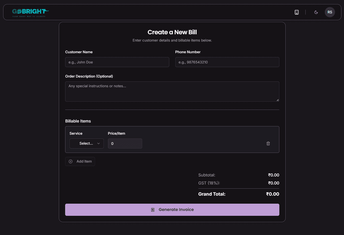 Mobile First Billing Software